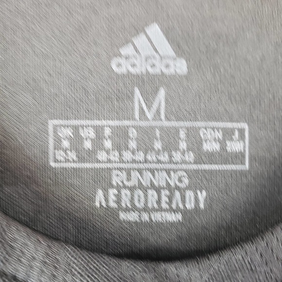 Adidas Mens Aeroready Running Shirt Size Medium Short Sleeve Black - Picture 7 of 7